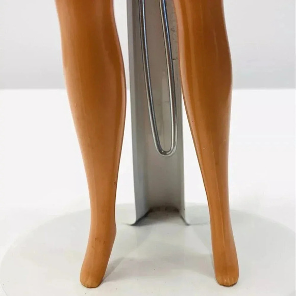 MATTEL BARBIE Doll Blond Hair Blue Eyes Turquoise Dress Earrings Shoes 12" Tall - Picture 5 of 12